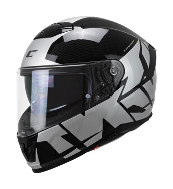 Casco Integral FIBRA  361 AVENT STREET / Negro Plateado