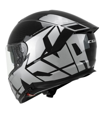 Casco Integral FIBRA  361 AVENT STREET / Negro Plateado