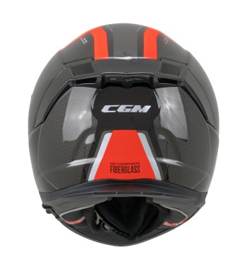 Casco Integral FIBRA  361 AVENT RIDE / Negro Rojo Fluo
