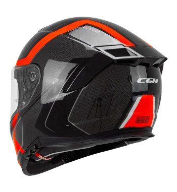 Casco Integral FIBRA  361 AVENT RIDE / Negro Rojo Fluo