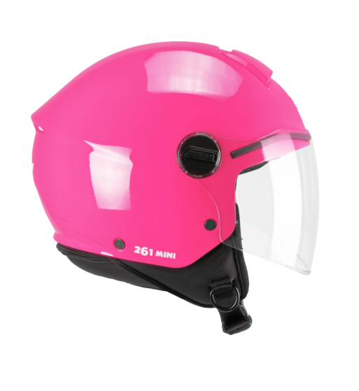 Casco jet 261A MINI  MONO / Fucsia