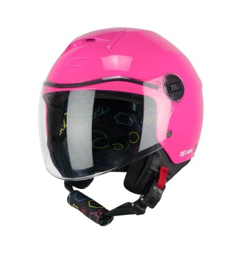 Casco jet 261A MINI  MONO / Fucsia