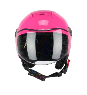 Casco jet 261A MINI  MONO / Fucsia