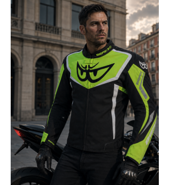 Cazadora cordura BERIK Técnica 2.0 / Negro-Amarillo Fluorescente
