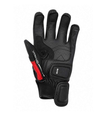 Guantes en piel BERIK  TEX-2 / Negro - Rojo