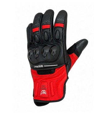 Guantes en piel BERIK  TEX-2 / Negro - Rojo