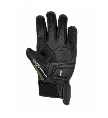 Guantes en piel BERIK  TEX-2 / Negro - Verde Militar