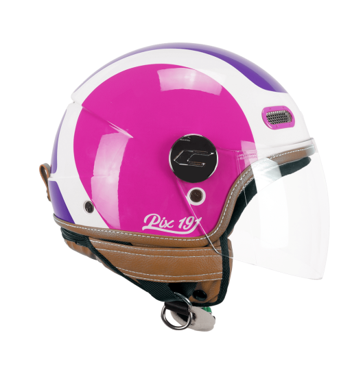 Casco jet 191 PIX SPRINT  / Violeta Fucsia Fluo