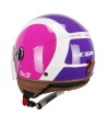 Casco jet 191 PIX SPRINT  / Violeta Fucsia Fluo