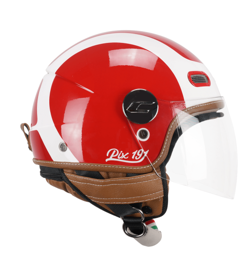 Casco jet 191 PIX SPRINT  /Rojo Blanco