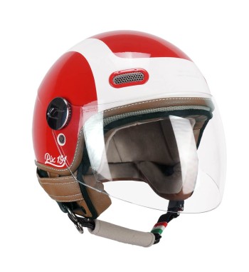 Casco jet 191 PIX SPRINT  /Rojo Blanco