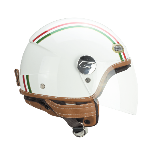 Casco jet 191 PIX ITALIA  / Verde Blanco Rojo