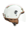 Casco jet 191 PIX ITALIA  / Verde Blanco Rojo