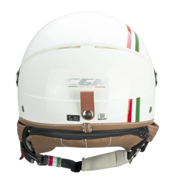 Casco jet 191 PIX ITALIA  / Verde Blanco Rojo