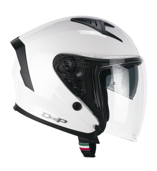 Casco jet 127 DEEP MONO  / Blanco Lucido